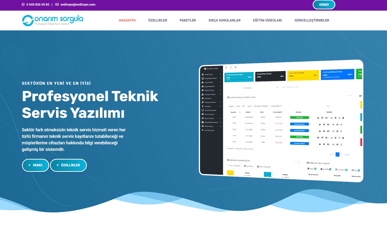 Profesyonel Teknik Servis Yazılımı